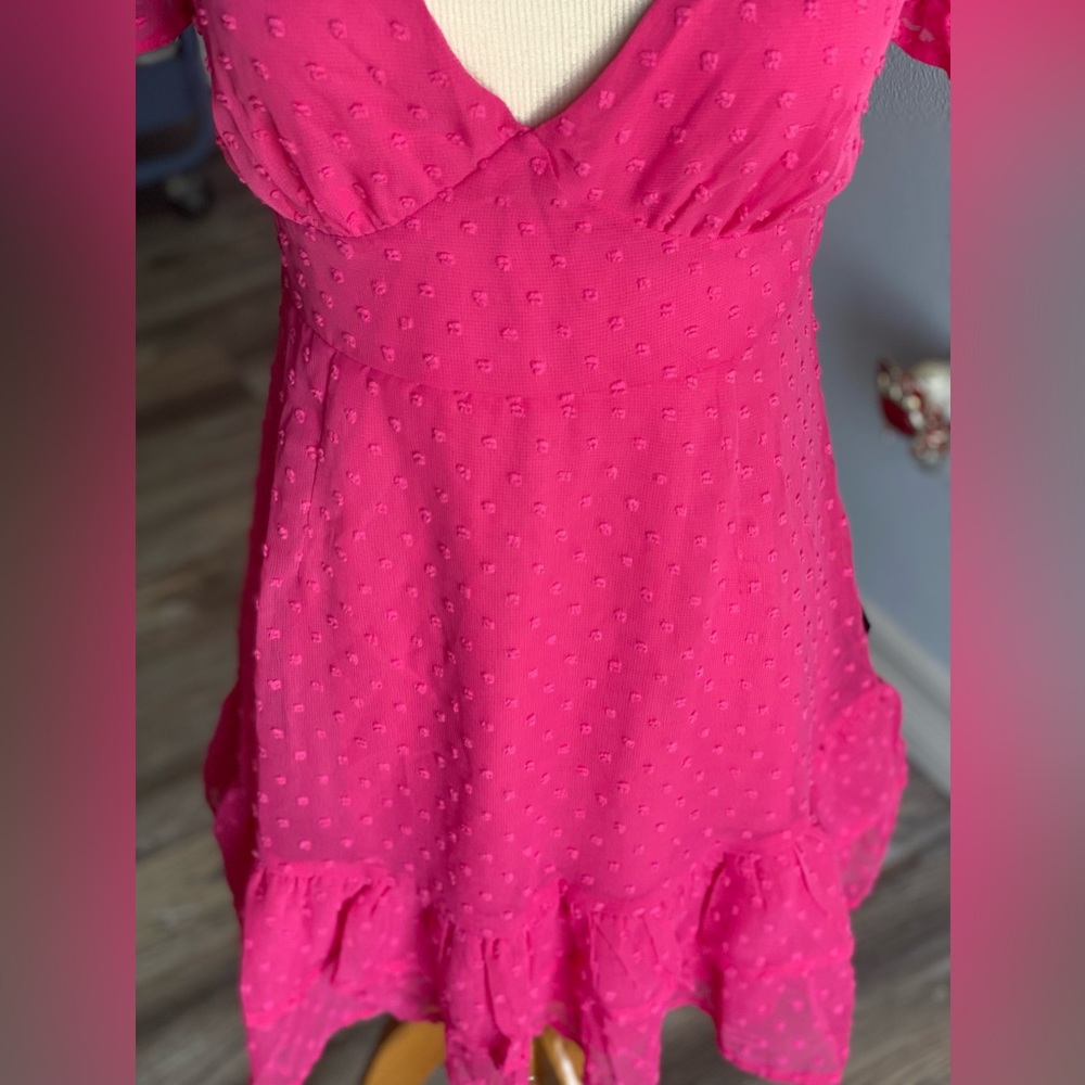 Lulu's Hot Pink Mini Dress - Picture 6 of 6